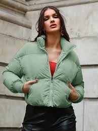 Women's Drop Shoulder Pocket Side Zip Up Winter Coat 49216W620112 -  Walmart.com