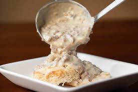 Image result for sausage gravy biscuits