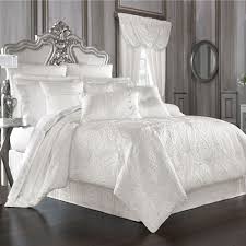 Bianco Puff Jacquard Solid White Comforter Bedding By J Queen New York Luxury Bedding Sets Luxury Bedding King Comforter Sets