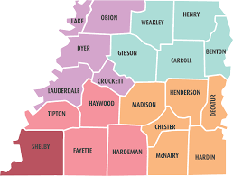 West Tn County Map West Tennessee | Tennessee Traffic Safety Resource Service