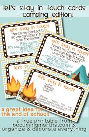 Let S Stay In Touch Cards Printable Contributor Classmates Gifts School Gifts Last Day Of School