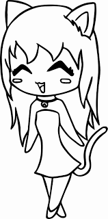 Anime Animal Coloring Pages New Cute Anime Chibi Cat Girls Coloring Page Halaman Mewarnai Buku Mewarnai Gambar Hewan
