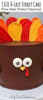 These amazing thanksgiving cakes will make you rethink thanksgiving desserts. Easy Turkey Cake Free Video Tutorial Turkey Cake Thanksgiving Cakes Decorating Savoury Cake