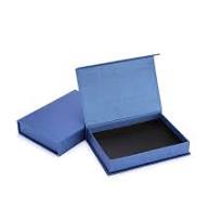 Wholesale Blue Cardboard Book Shape Magnetic Flip Cover Gift Packaging Box
