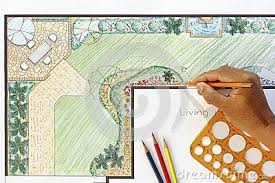 Landscape Architect Design L Shape Garden Plan Stock Photo Image Of Oriental Architecture In 2020 Landscape Design Plans Garden Planning Landscape Design