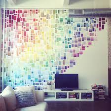 One table gets skirted to hide more supply storage. Can T Paint Your Room Just Put A Bunch Of The Sample Strips On The Wall Such A Good Idea Paint Swatches Wall Home Diy Decor