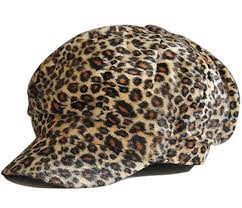 Fashion Flannel Leopard Animal Print Newsboy Hat Cap Warm Accessories News Boy Hat Artist Hat