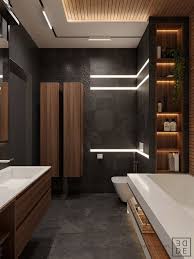 Are you searching for modern bathroom interior design ideas? 35 Deluxe Interior Design Ideas With Wood Slat Walls In 2020 Bathroom Interior Design Modern Bathroom Design Bathroom Interior