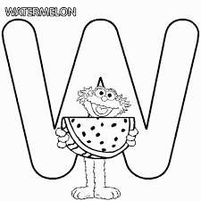 Free Sesame Street Coloring Printables Letter W Google Search Sesame Street Coloring Pages Fruit Coloring Pages Elmo Coloring Pages