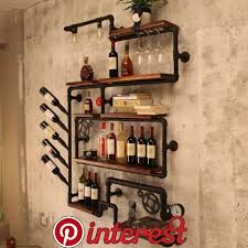 Behind The Bar I Think It Would Look Pretty Awesome Awesome Bar Industrial Pretty Home Bar Designs Wine Rack Design Wine Rack Wall