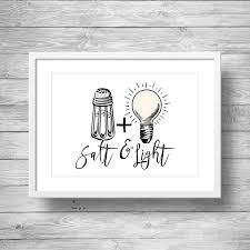 Bible Verse Matthew 5 13 16 Salt Light Graphic Minimalist Scripture Art Print Typography Script Scripture Art Print Salt And Light Graphic Minimalist