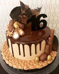 6 inches of diameter and 4 layers to feed up to 20 people. 16th Birthday Cake Chocolate Ganach Drip Cake Sweet 16 Birthday Cake Birthday Cakes For Teens 16 Birthday Cake