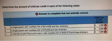 A tax credit is better and more valuable than a deduction. Determine The Amount Of Child Tax Credit In Each Of Chegg Com