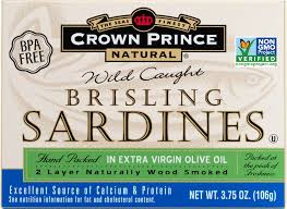 Crown Prince Natural Brisling Sardines Is A Smoky Sea Treat Sardines Extra Virgin Olive Oil Nutrition Information