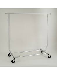 We also offer custom clothing racks. Collapsible Rolling Rack Single Bar Rolling Rack