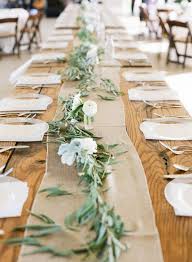 2017 Trends Organic Inspired Olive Branch Wedding Ideas Burlap Wedding Table Burlap Table Runners Wedding Branches Wedding Decor
