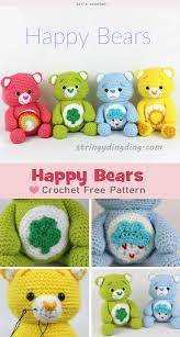 Happy Bears Amigurumi Crochet Free Pattern Crochet Bear Patterns Crochet Bear Crochet Animal Patterns