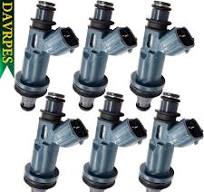 6Pcs 23250-0A010 FJ333 Fuel Injectors Kits 2Holes Engine Fuel Spray Nozzle  For Toyota Avalon Highlander Solara Sienna, Lexus ES300 RX300 3.0L V6 ...