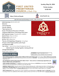 Sunday, May 26, 2024 Trinity Sunday 10:00 AM