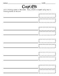 Couplets Poems Template Poem Template Poetry Lessons Poetry Lessons Elementary