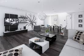 To make the room feel airy and bright, use white curtains instead of black. Design Tips Attractive Simple Monochrome Living Room Roohome