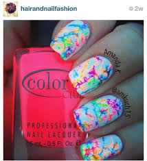 Cute Nail Design For Summer Paint Nails White Drop A Few Drops Of A Neon Polis Regenbogen Nagel Trendige Nagel Nagel Lackieren