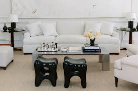 Flitch rectangular wood coffee table. Holiday House Nyc 2017 Winter White By Alyssa Kapito Interiors York Avenue