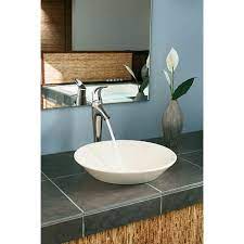 Its effortless, curved silhouette imparts simple, elegant grace to your bathroom. Kohler K 2200 G Hw1 Honed White Conical Bell 16 1 4 Circular Vitreous China Drop In Vessel Bathroom Sink Faucet Com