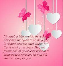 The best gift for your. 5th Marriage Anniversary Quotes Wishes Images Best Wishes