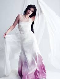 Lilac Dip Dyed Bridal Gown Ombre Wedding Dress By Waichingbridal Dip Dye Wedding Dress Dye Wedding Dress Colored Wedding Dresses