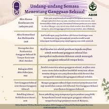 Sentiasa bertanyakan guru dan ambil tahu cara anak bergaul di sekolah. Undang Undang Berkenaan Gangguan Seksual Di Malaysia Memberi Tumpuan Kepada Insiden Yang Berlaku Di Tempat Kerja Ia Hanya Melihat Sama Ada Sesebuah Syarikat Mempunyai Dasar Bahagian Sumber Manusia Mengenai Gangguan Seksual Dan Melihat