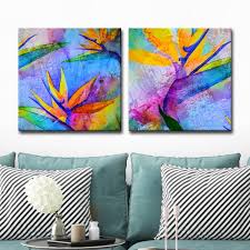 Bird Of Paradise Canvas Wall Art Ready2hangart Tropical Birds Of Paradise 2 Piece Canvas Wall Art Set Multi Color Floral Wall Art Hanging Wall Art Wall Art Sets