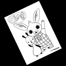 Bing, to króliczek, który ma trzy latka i bardzo lubi uczyć się nowych rzeczy. Kolorowanki Bing Bunny