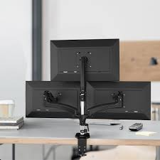 Triple Monitor Mount Fully Adjustable Monitor Mount Adjustable Desk Pc Desk