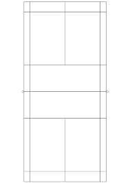 Badminton court dimensions & measurements. Badminton Court Sport Fields And Recreation Vector Stencils Library Sport Field Plans Indoor Badminton Court