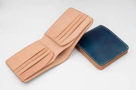 6 Slot Navy Blue Natural Leather Billfold Wallet For Men Etsy Leather Billfold Unique Leather Wallets Leather Wallet