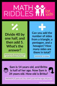 30 Math Riddles For Kids With Answers Of Course Listcaboodle Math Riddles Math Words Math Facts