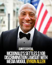 After nearly three years of legal back-and-forth and a looming federal  trial, media mogul Byron Allen and McDonald's have officially squashed  their beef. Allen, the CEO of Allen Media Group, has settled