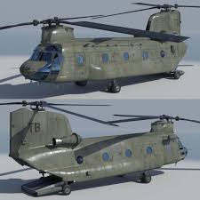 3d Chinook Ch47 Helicopter Model Chinook Helicopter Boeing Ch 47 Chinook