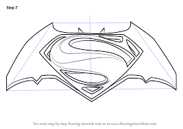 Learn How To Draw Batman V Superman Logo Batman V Superman Dawn Of Justice Step By Step Dra Batman Drawing Superman Coloring Pages Batman Vs Superman Logo