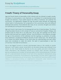 Freud was a medical doctor known as a neurologist, this type of a doctor which deals with disorders for which specialists could not. Freud S Theory Of Personality Free Essay Example