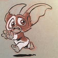 Gizmo For Inktober Day 17 Sold Gremlins Mogwai Gizmo Cartoon Inktober2go Inktober2016 Character Design Animation Cute Drawings Cartoon Art