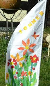 Gartenfahne Genial Einfacher Stoffdruck Mit Alten Bauklotzen Und Moosgummi Stoffdruck Fahnen Bauklotze