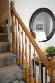 Searching for a painted stair idea that will truly stand out? How To Stain An Oak Banister The Idea Room