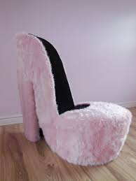 5.25'' h x 2.5'' w x 5.25'' d. My Pink Furry High Heel Shoe Chair Shoe Chair High Heel Shoe Chair Cute Room Decor