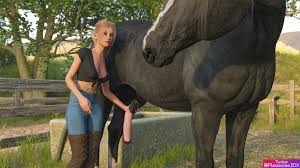 Emily touching Horse Cock for the first time - Pleasuree3DX - Porn3dx