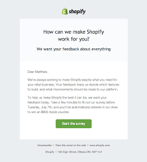 Shopify Sent This Email With The Subject Line Matthew We Want To Hear From You I Appreciate That Shopify Advertisement Examples Surveys Customer Insight