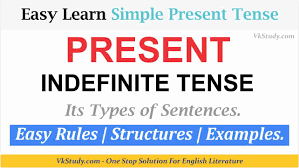 The simple present tense is simple to form. Present Indefinite Tense Rules With Examples Vk Study