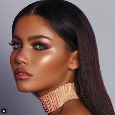 The Skin Is Set Only With The Foundation Without A Powder Highlighter Adds A Lot Of Shine To Your Skin So This Can Be Perfec Beauty Makeup Looks Hair Makeup