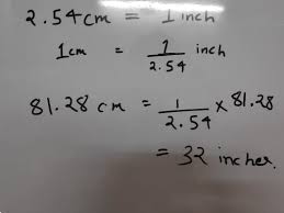 10cm = 10cm / 2.54cm/in = 3.937in. Pls Do It Fast Q If 2 54 Cm Make An Inch How Many Inches Will 81 28 Cm Maths 13124471 Meritnation Com